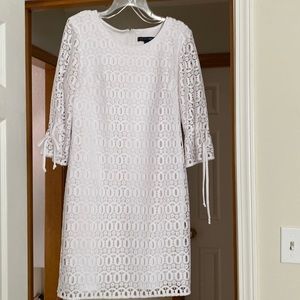 White eyelet dress by Madison Leigh size 10